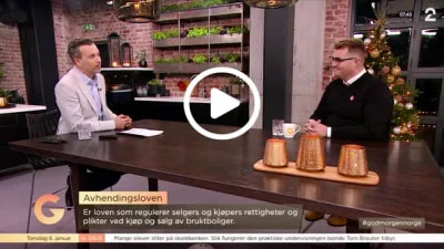 Boligmappa snakker om den nye avhendingsloven på God Morgen Norge på TV2